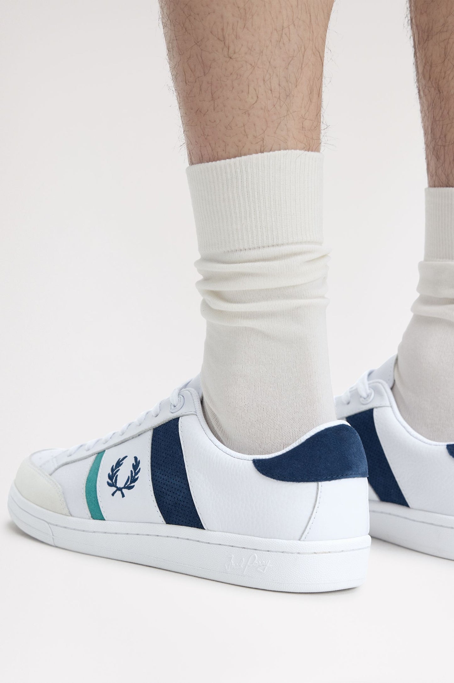 Fred Perry B725 Leather/ Suede White