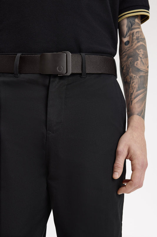Fred Perry Plain Webbing Belt Black