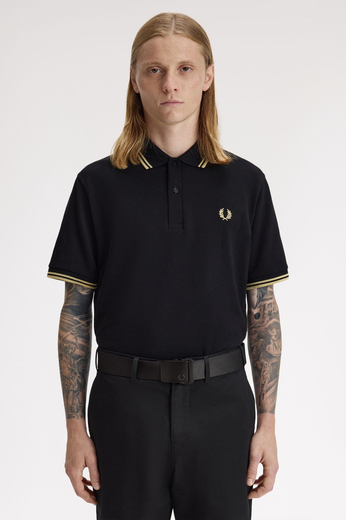 Fred Perry Plain Webbing Belt Black