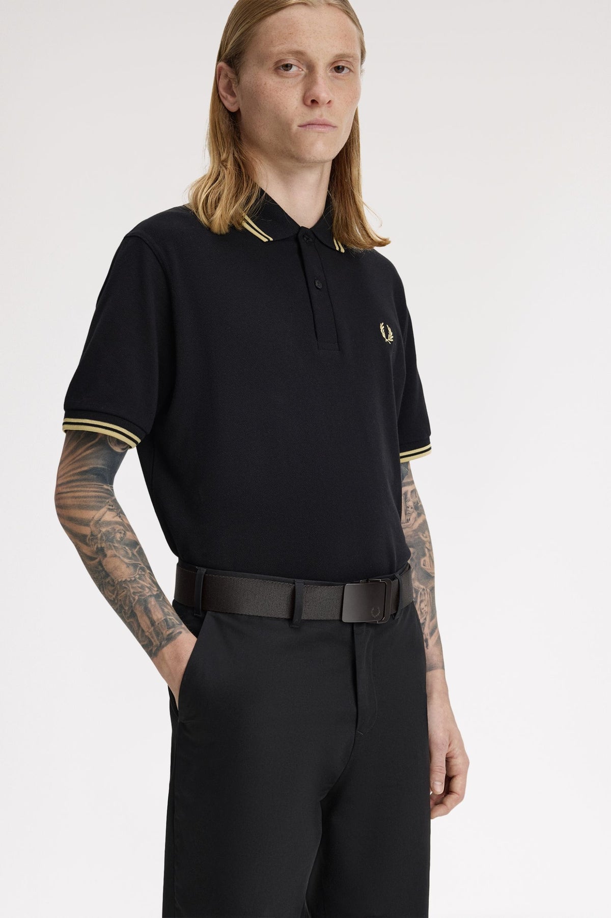 Fred Perry Plain Webbing Belt Black