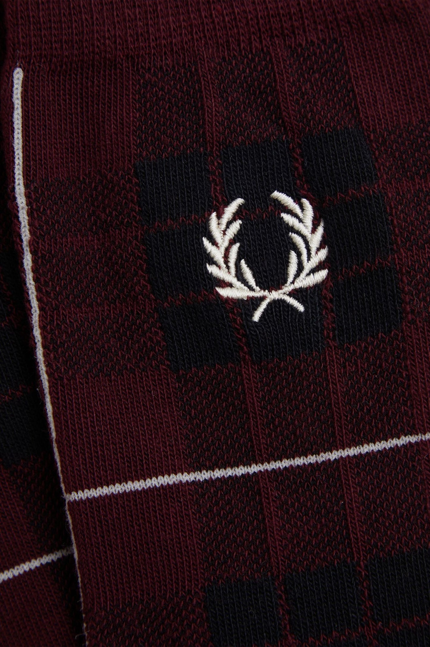Fred Perry Tartan Sock Oxblood