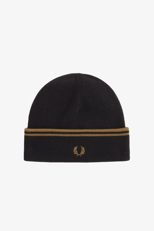 Fred Perry Twin Tipped Beanie Black