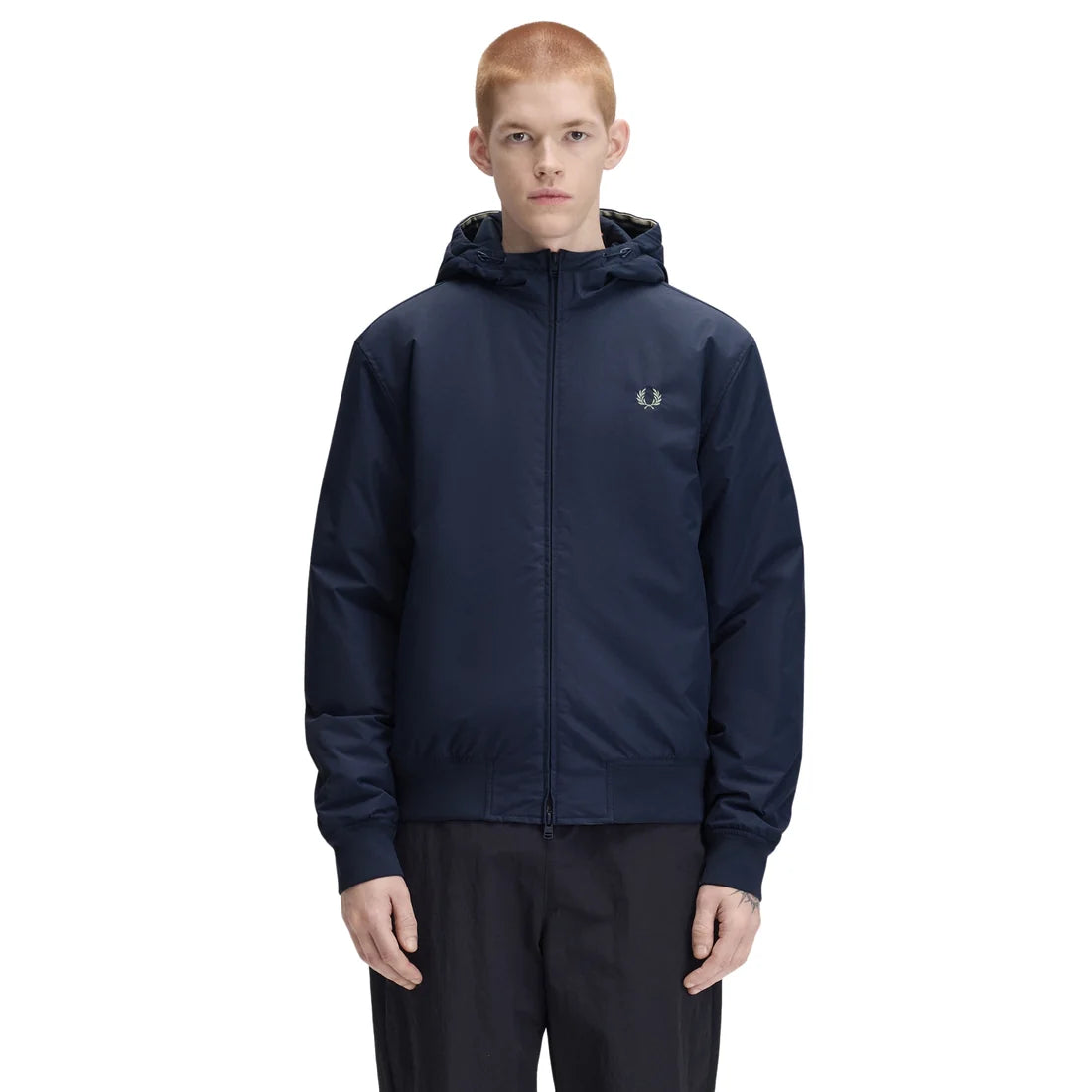 Fred Perry Hooded Brentham Jacket Dark Airforce