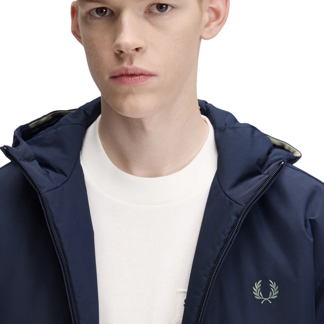 Fred Perry Hooded Brentham Jacket Dark Airforce