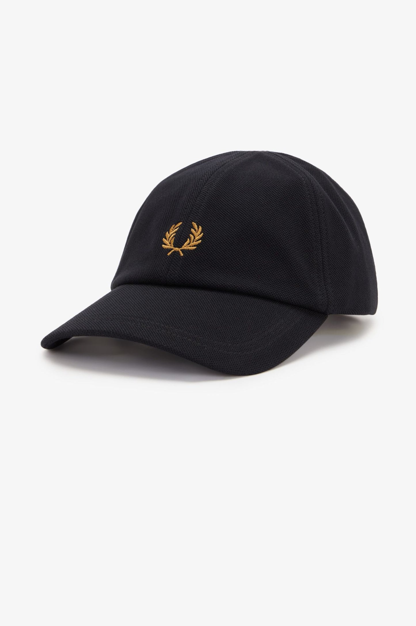 Fred Perry Piqué Classic Cap Black / Dark Caramel