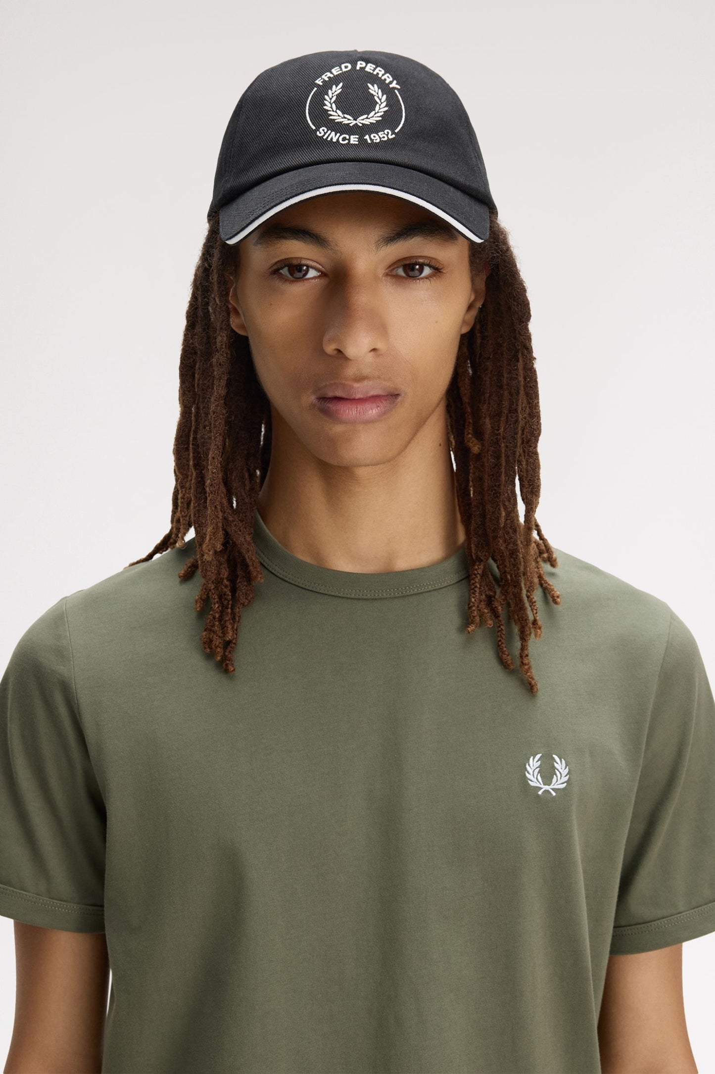 Fred Perry Circle Branded Cap Black