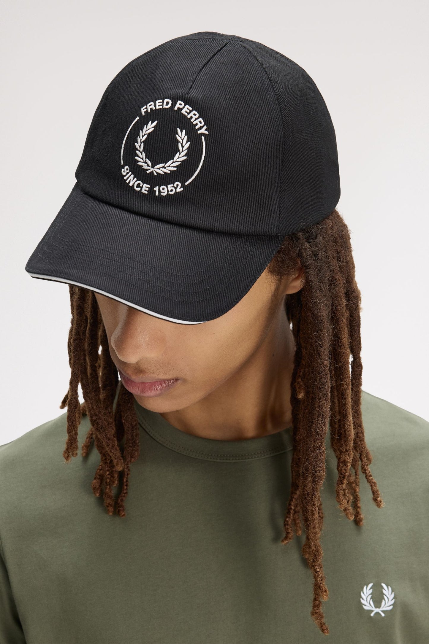 Fred Perry Circle Branded Cap Black