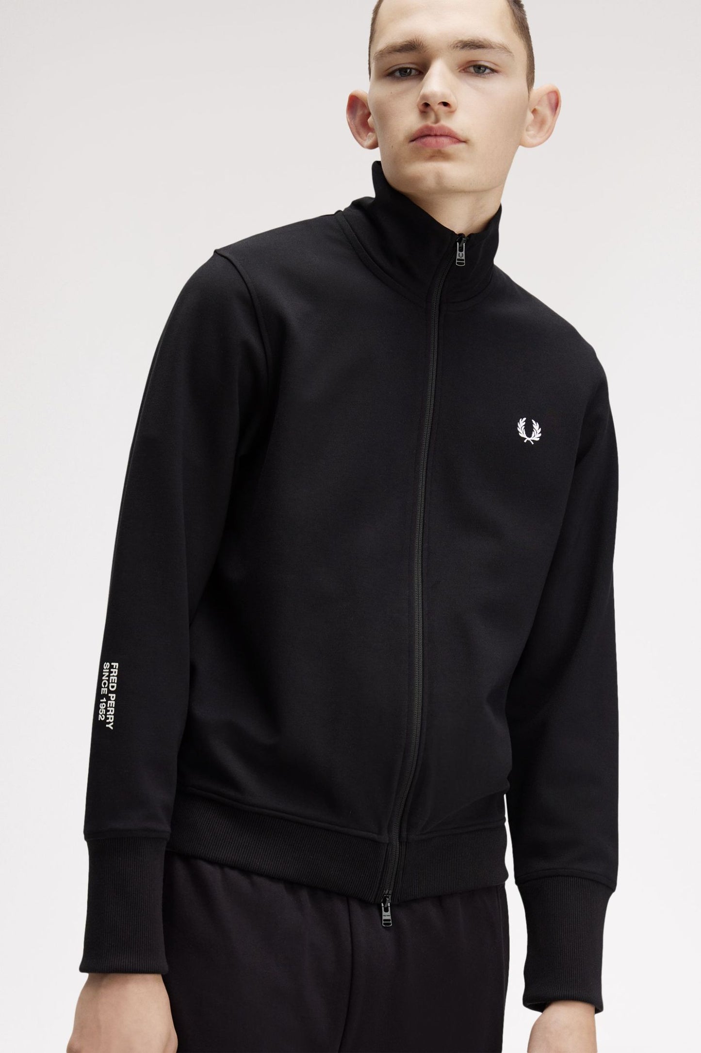 Fred Perry Thumbhole Track Jacket Black