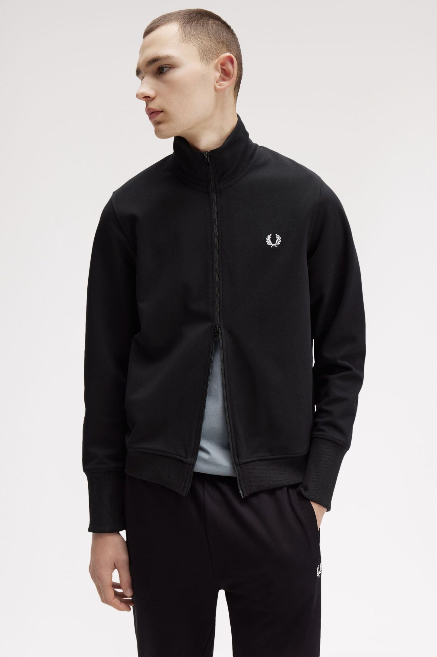 Fred Perry Thumbhole Track Jacket Black