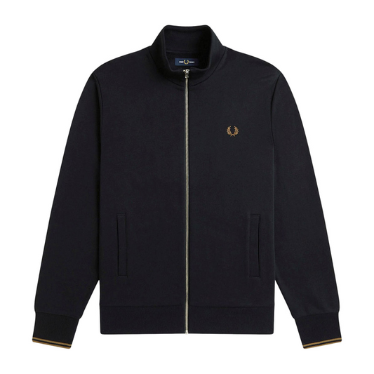 Fred Perry Zip Through Sweat Jacket Black