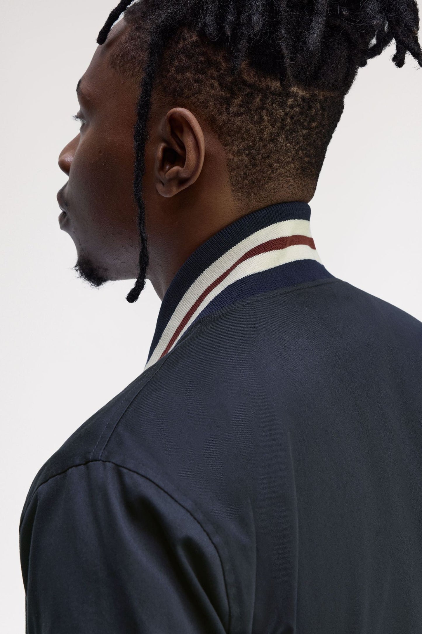 Fred Perry Made In England Twill Tennis Bomber Jacket Navy