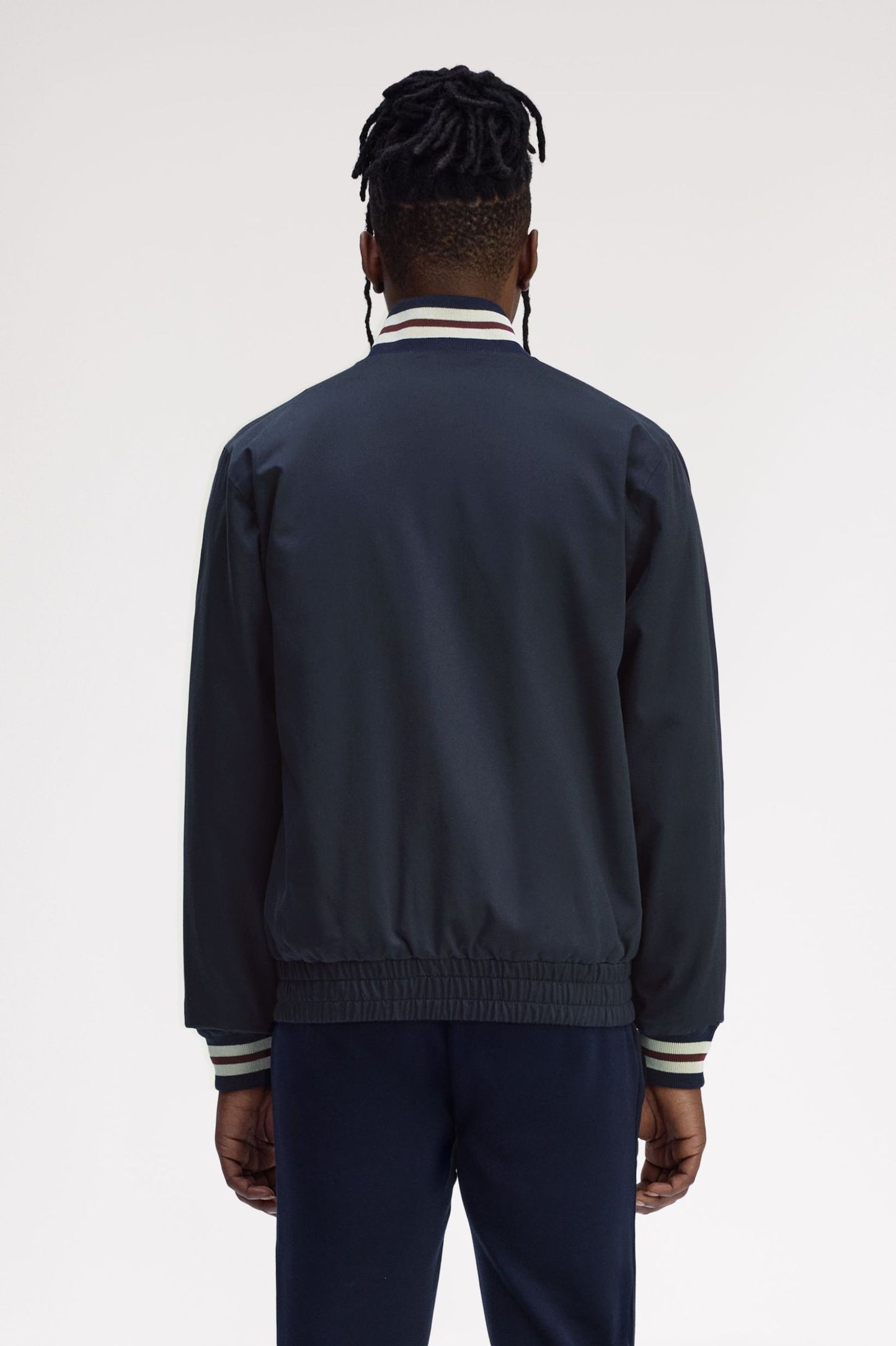 Fred Perry Made In England Twill Tennis Bomber Jacket Navy