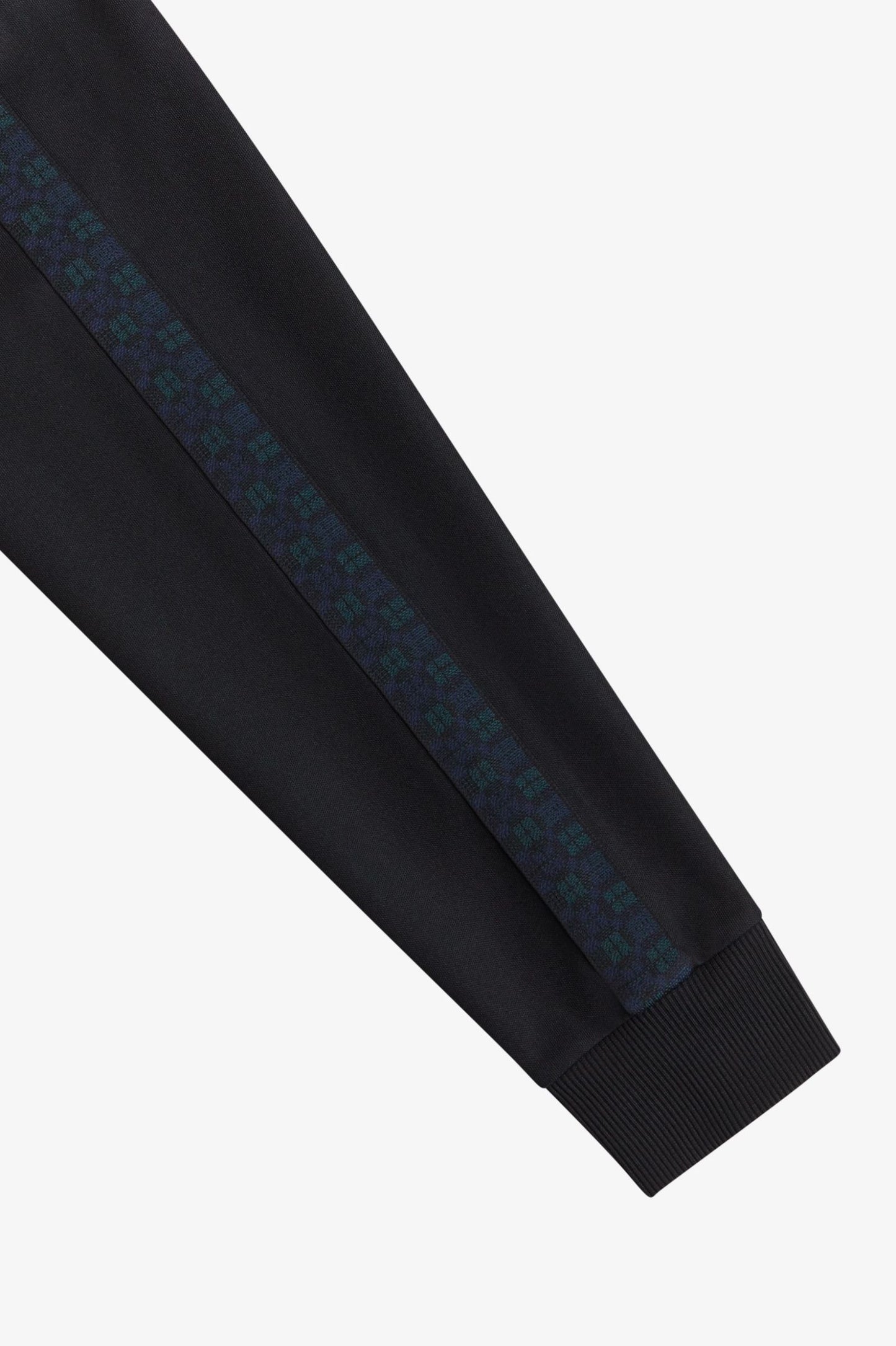 Fred Perry Blackwatch Tartan Taped Track Black