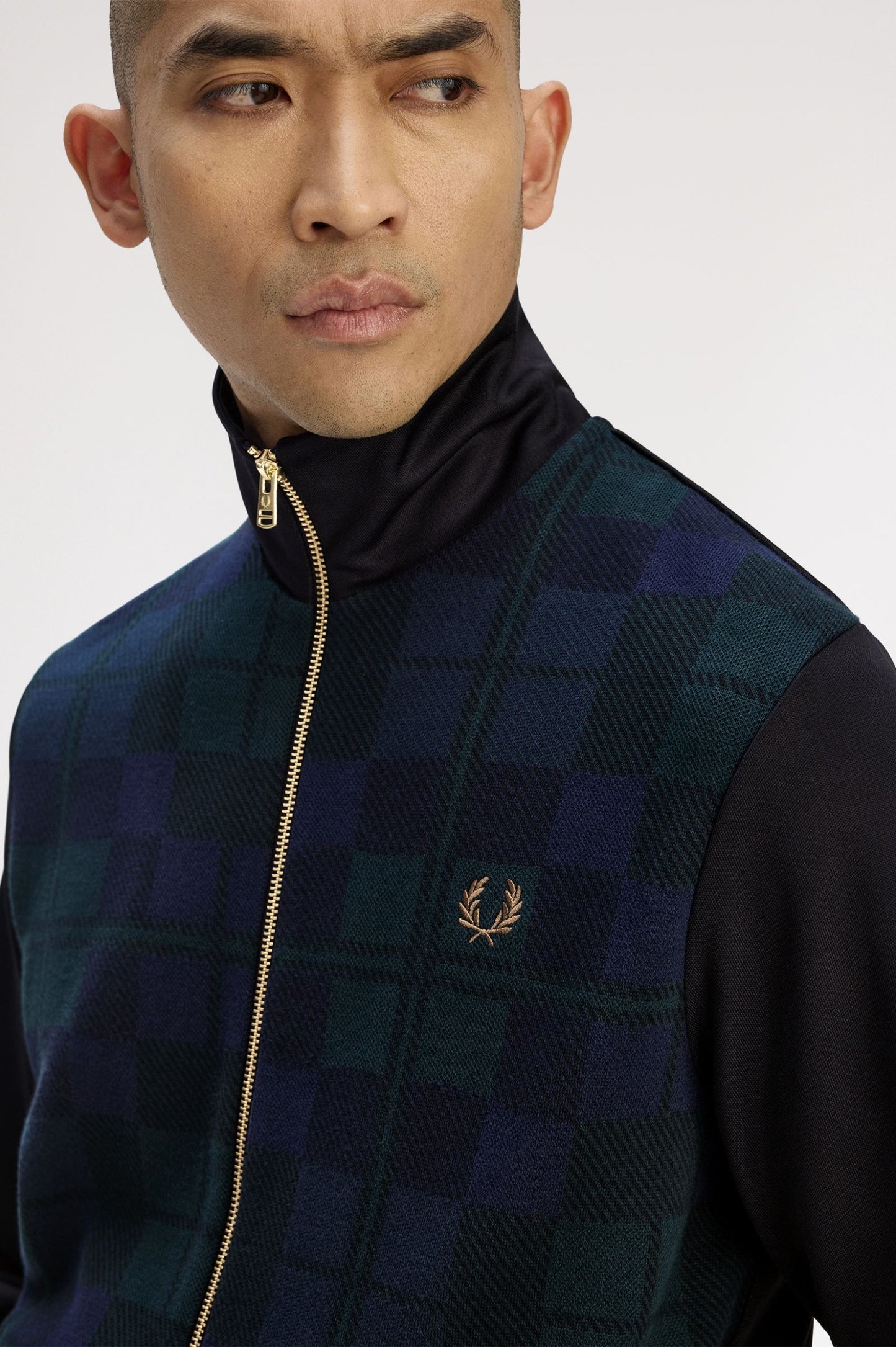 Fred Perry Knitted Front Track Jacket Black