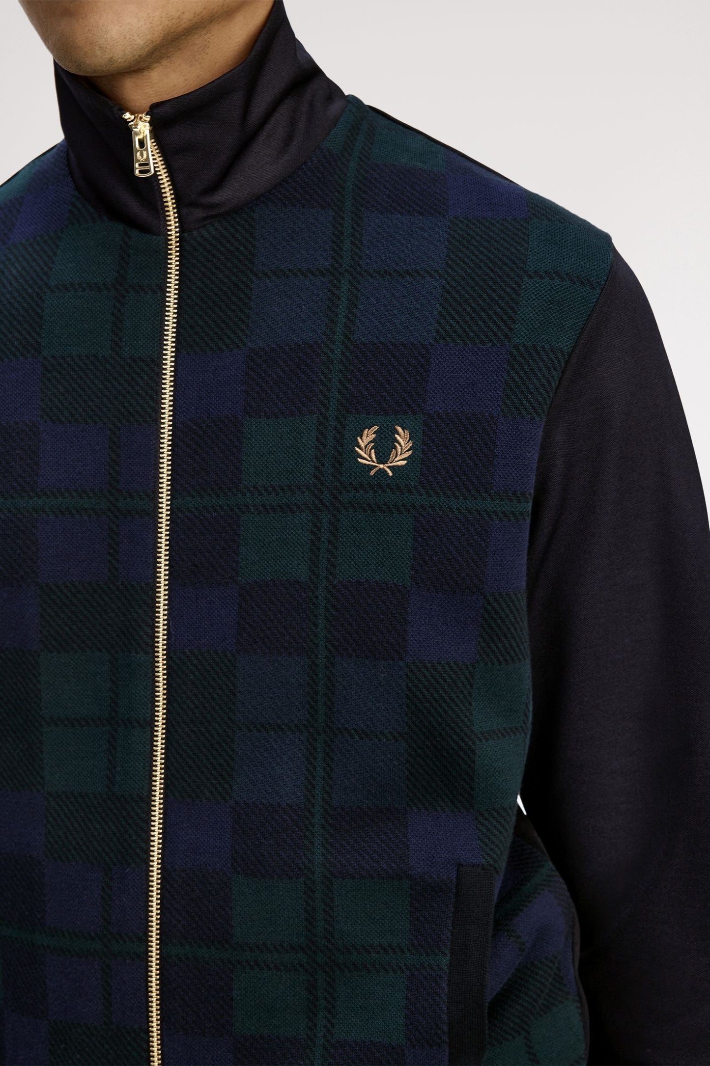 Fred Perry Knitted Front Track Jacket Black