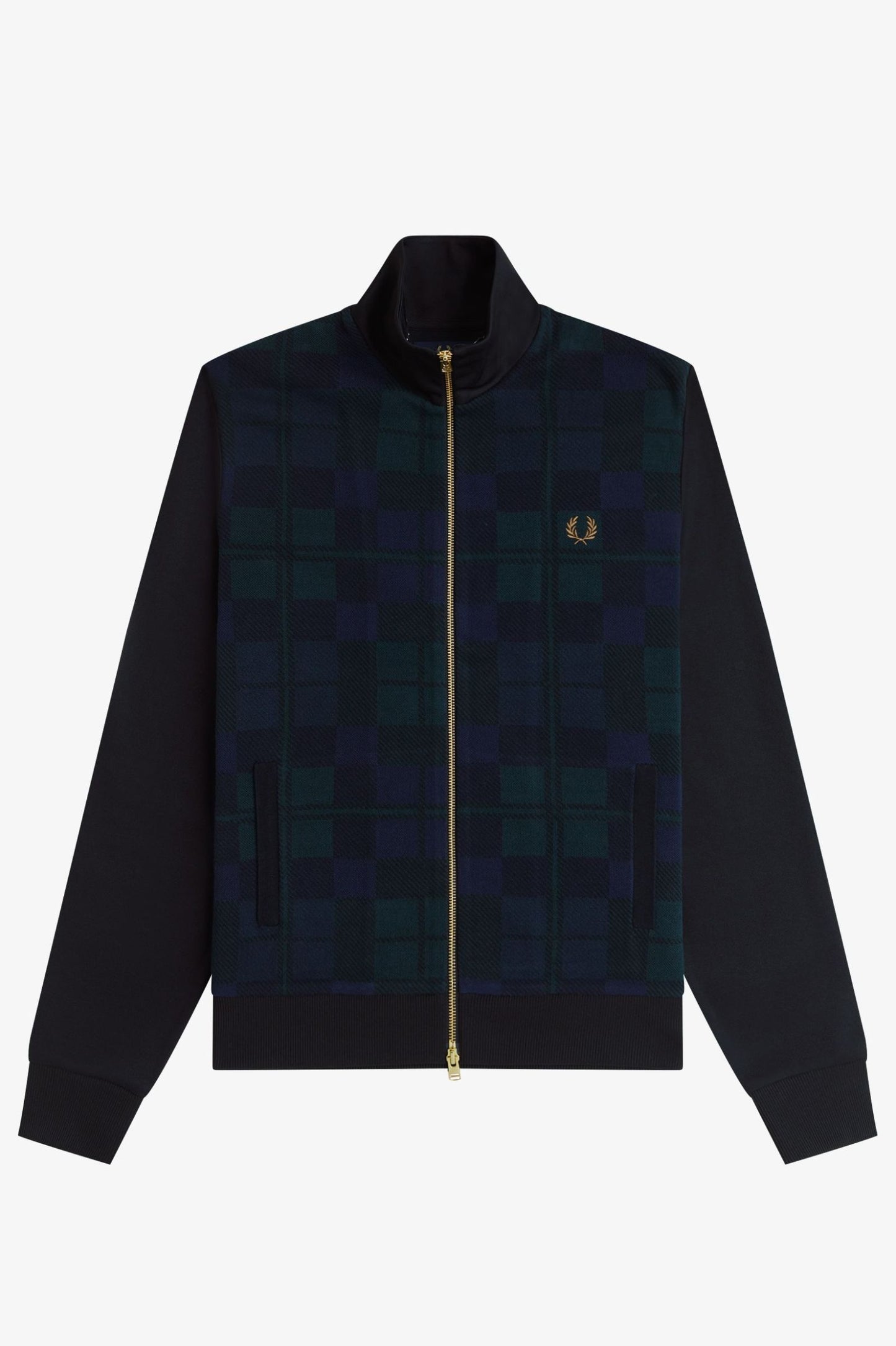 Fred Perry Knitted Front Track Jacket Black
