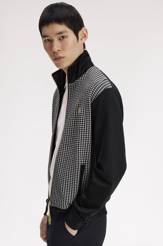 Fred Perry Knitted Front Track Jacket Black