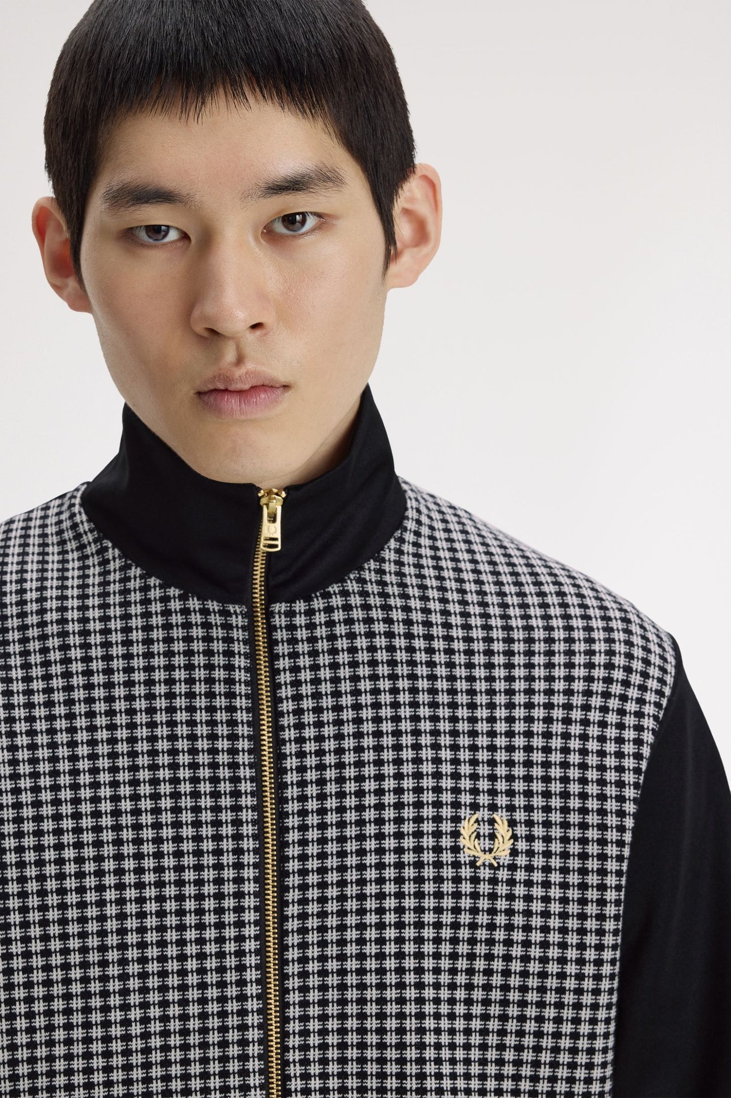 Fred Perry Knitted Front Track Jacket Black