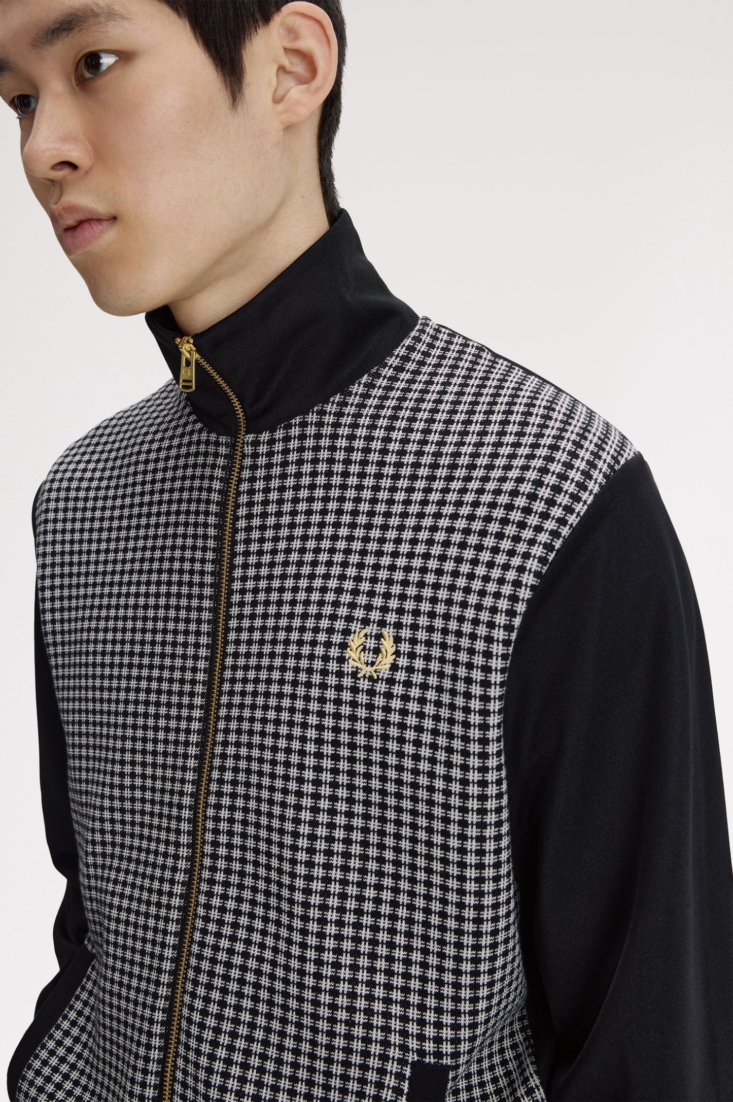 Fred Perry Knitted Front Track Jacket Black