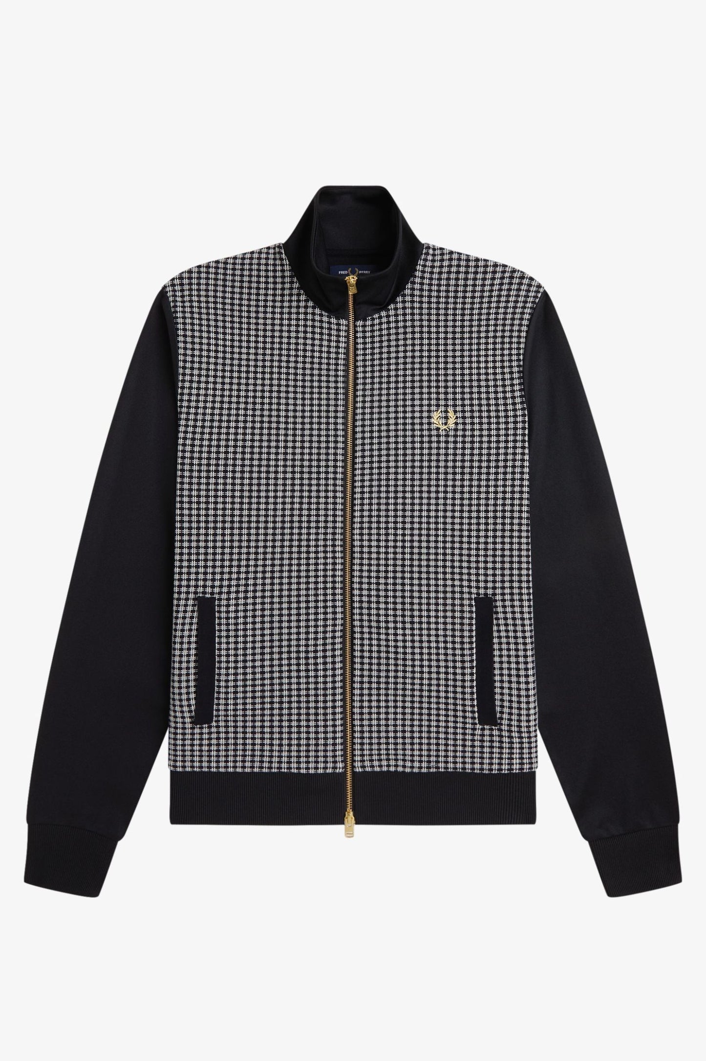 Fred Perry Knitted Front Track Jacket Black