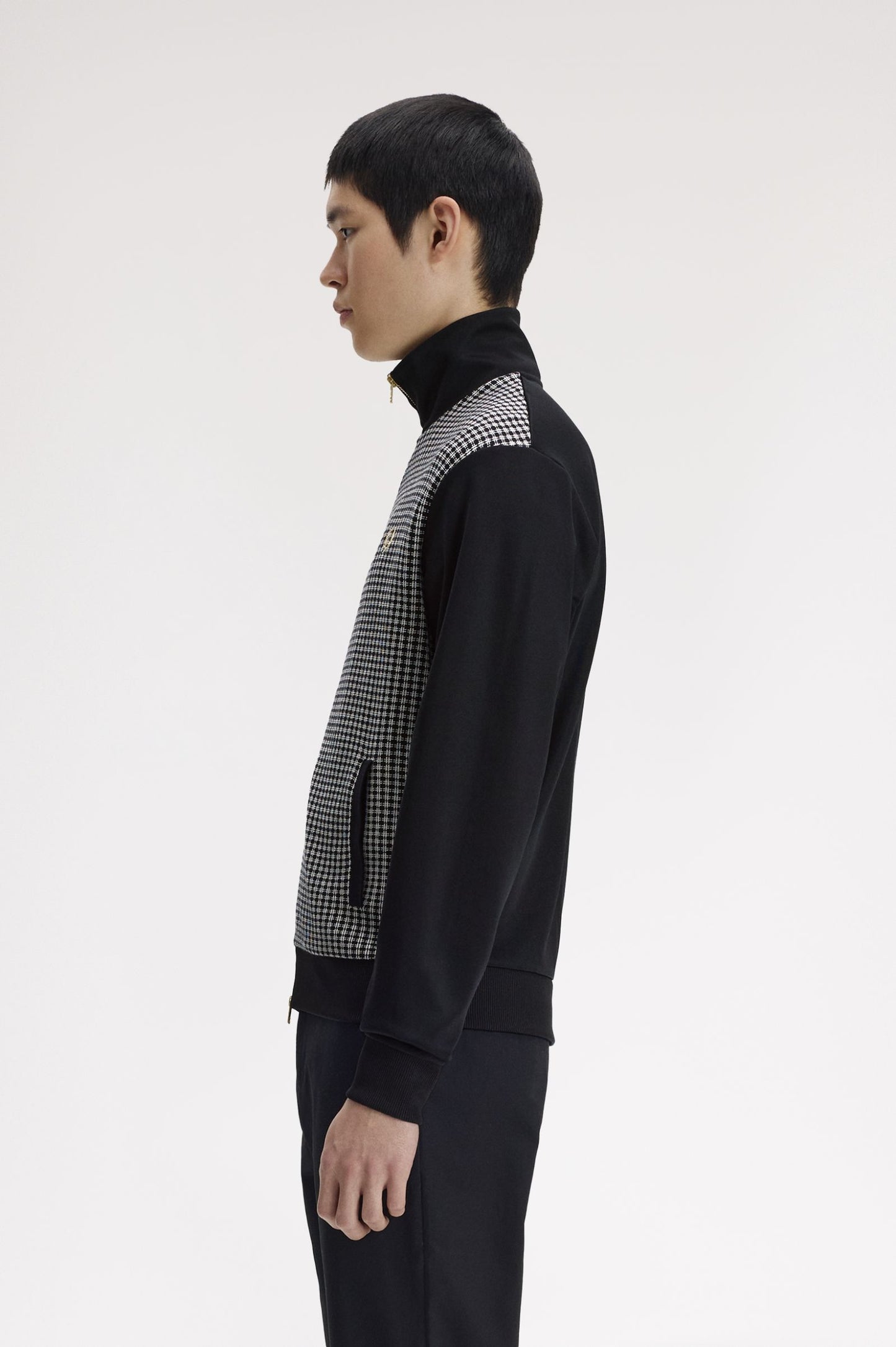 Fred Perry Knitted Front Track Jacket Black