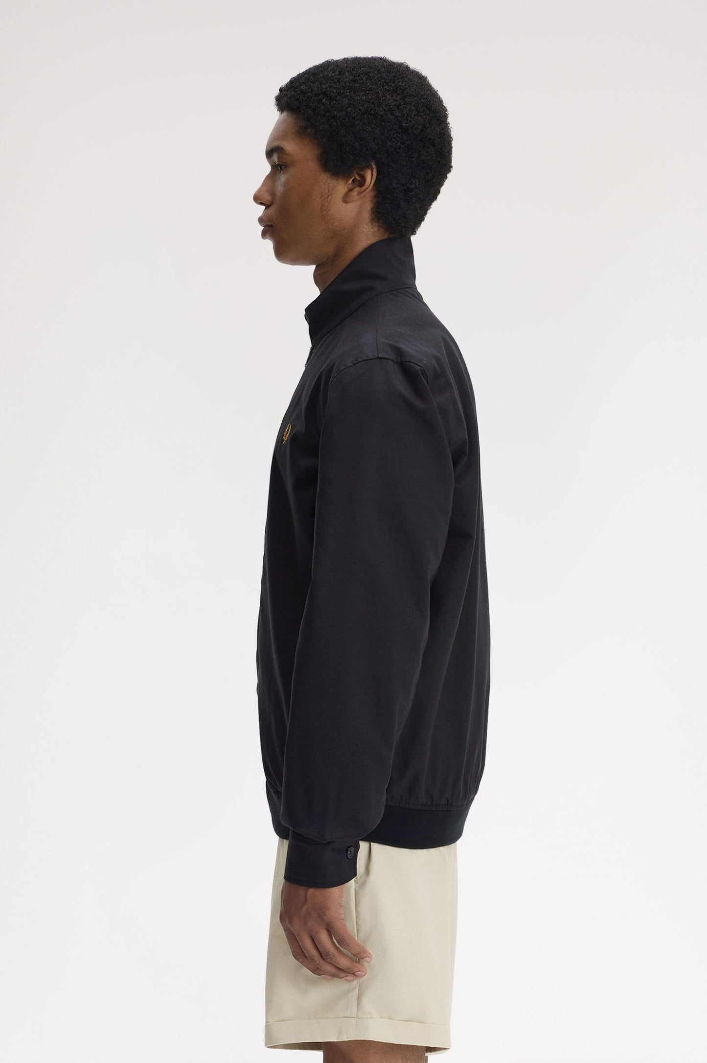 Fred Perry Twill Harrington Jacket Black