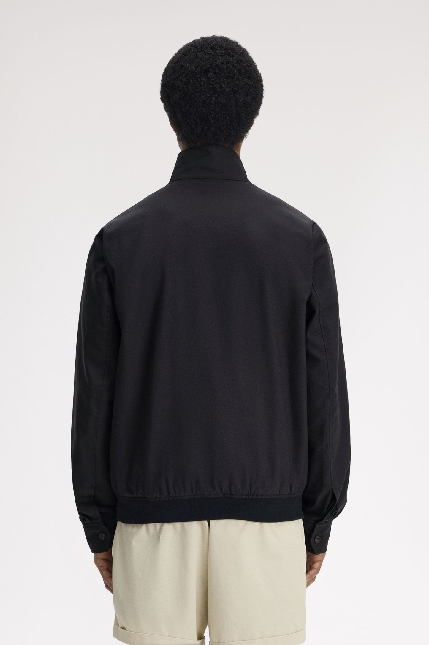 Fred Perry Twill Harrington Jacket Black