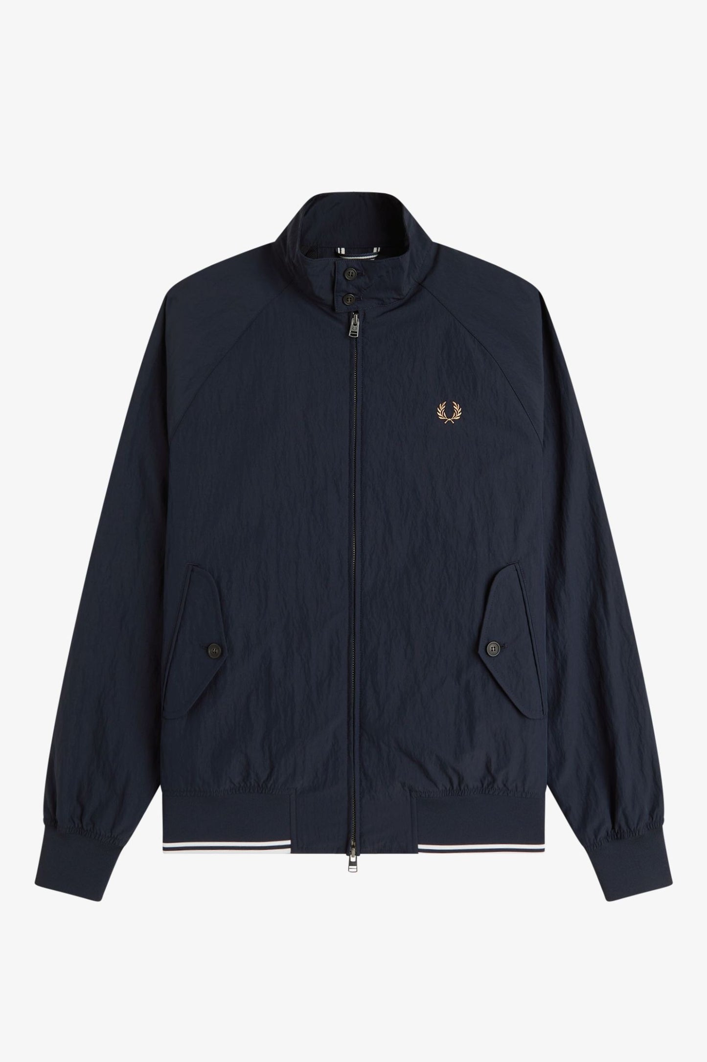 Fred Perry Crinkle Harrington Jacket Navy