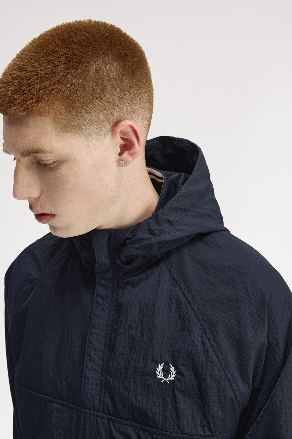 Fred Perry Ripstop Training Smock Jacket Navy