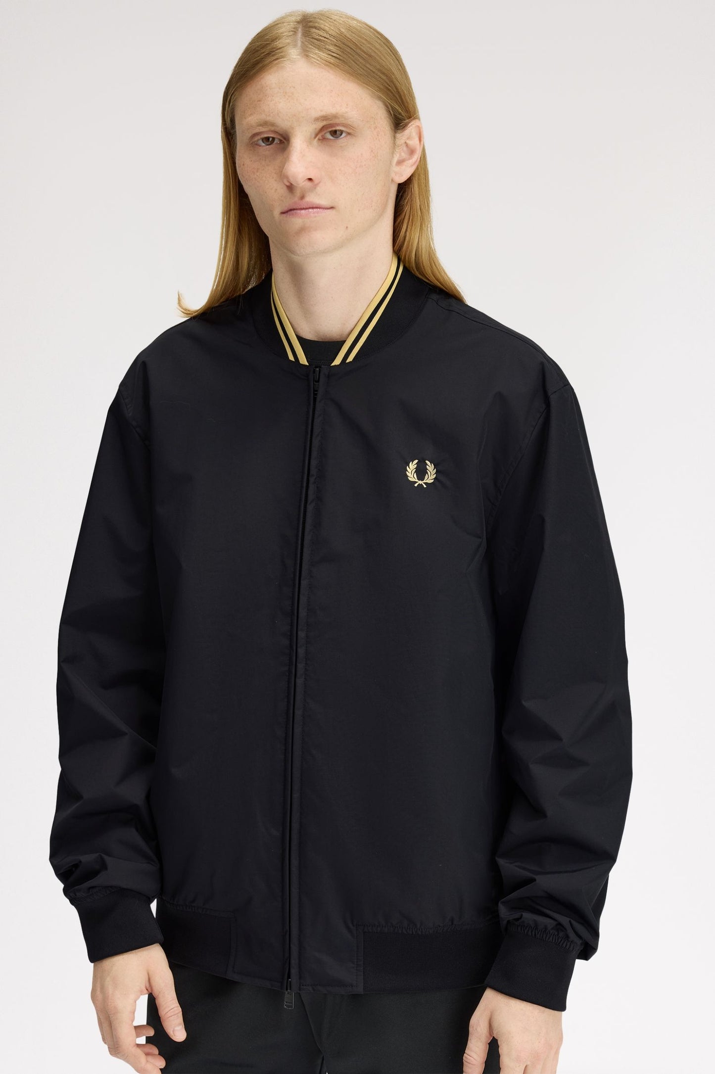 Fred Perry Brentham Bomber Jacket Black