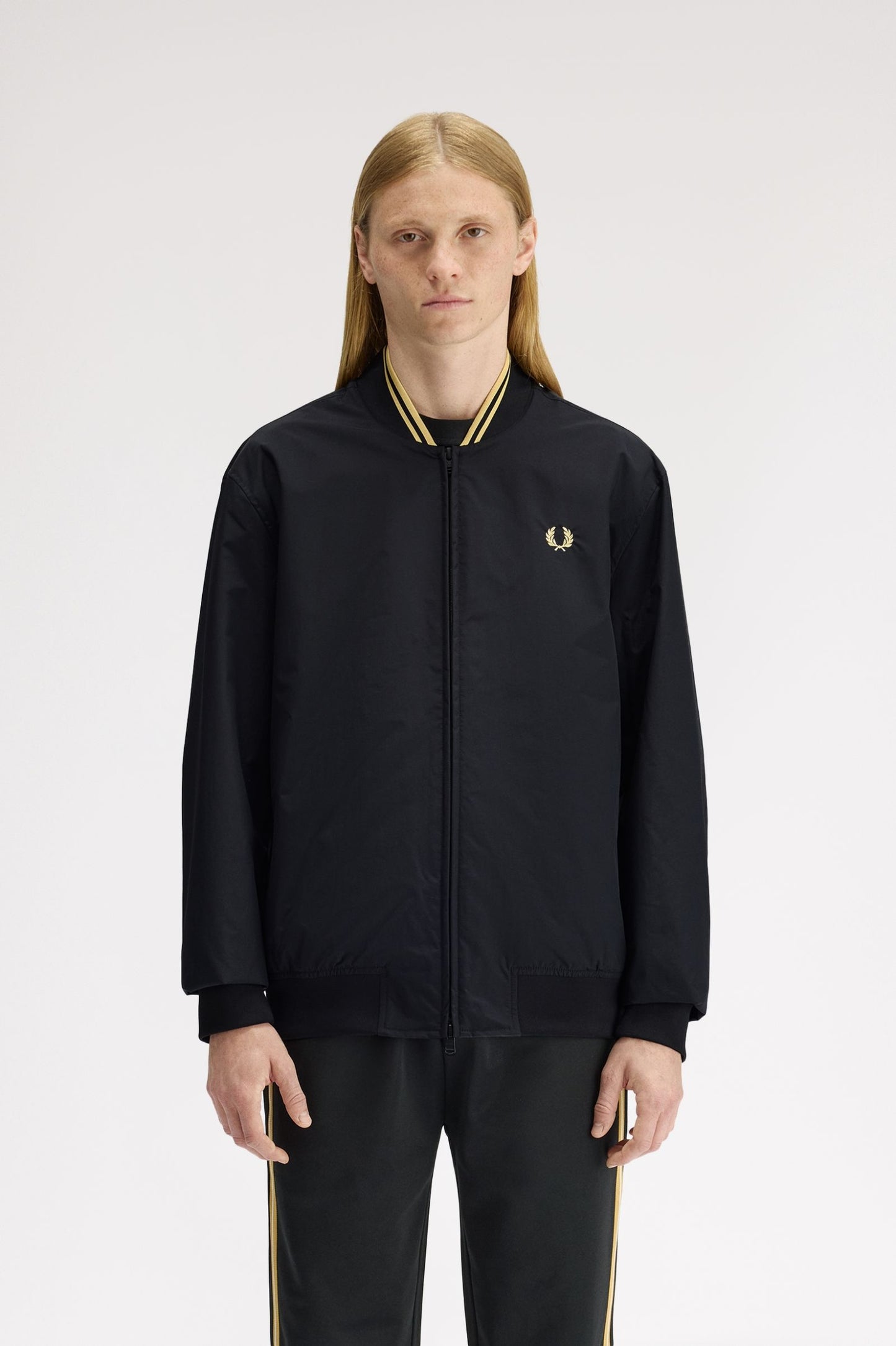 Fred Perry Brentham Bomber Jacket Black