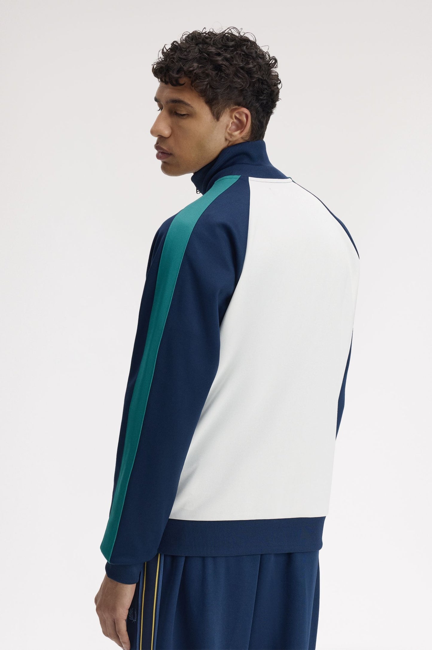 Fred Perry Contrast Sleeve Track Jacket Snow White