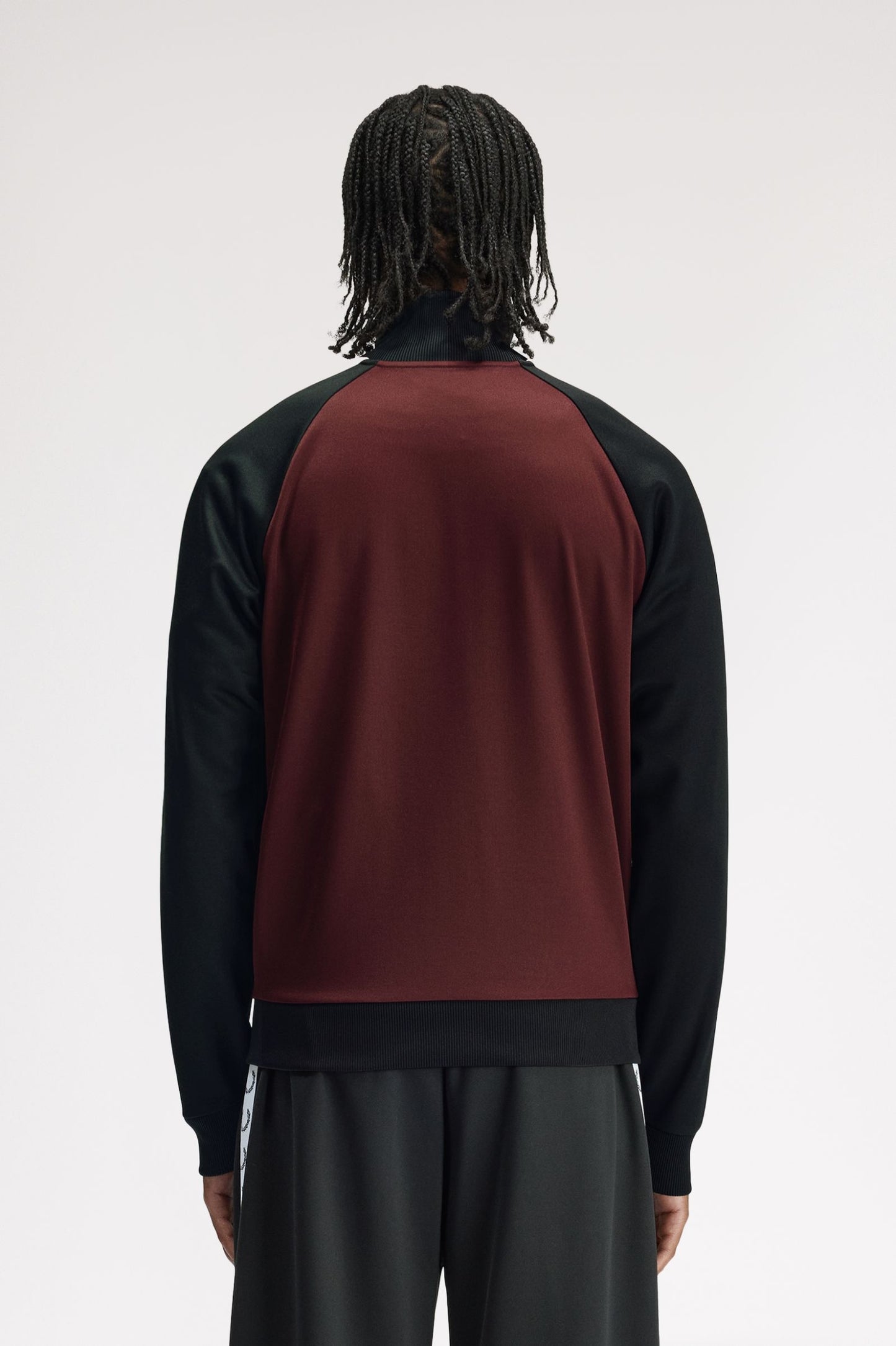 Fred Perry Contrast Sleeve Track Jacket Oxblood