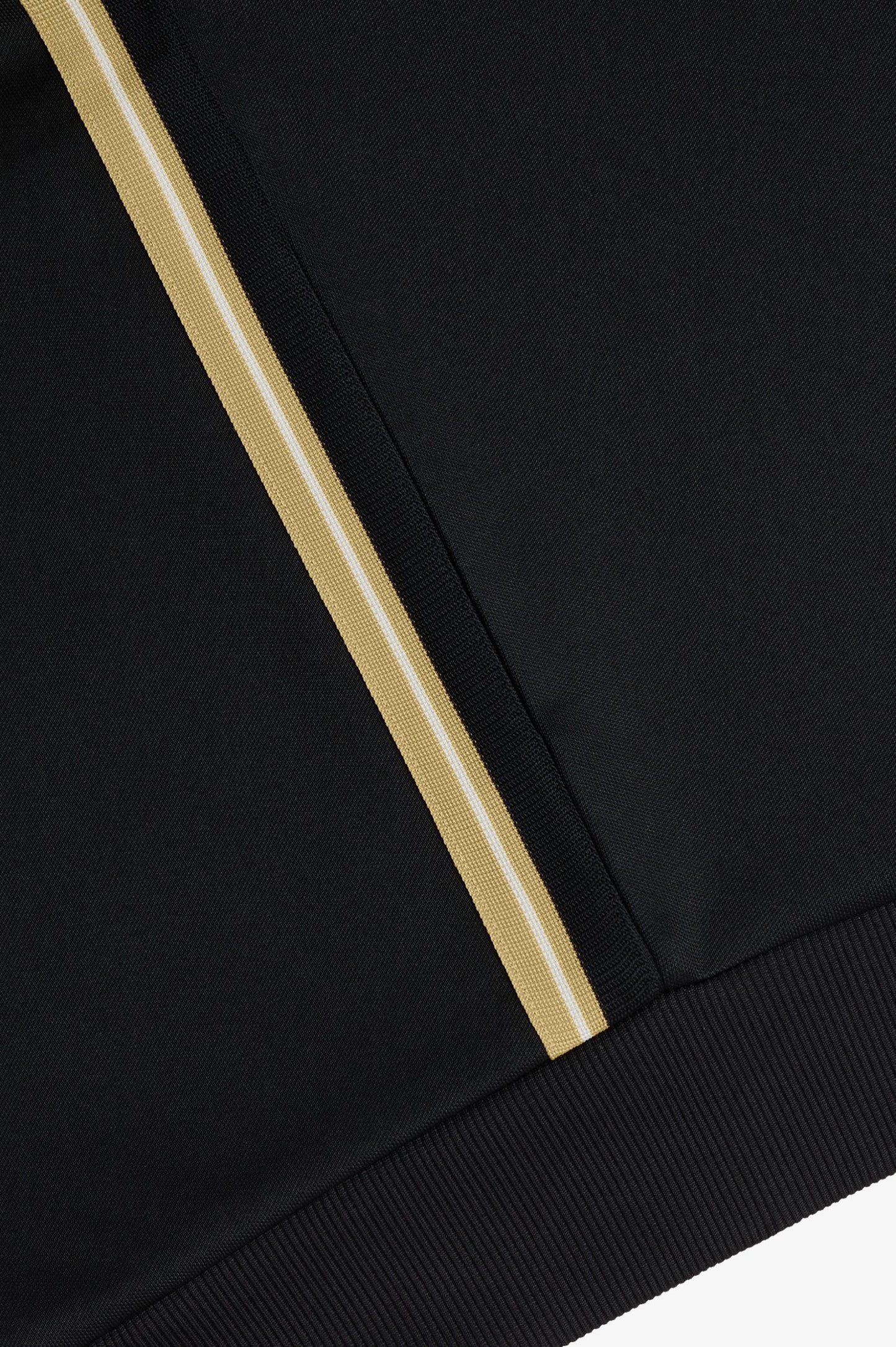 Fred Perry Stripe Tape Track Jacket Black / Champagne