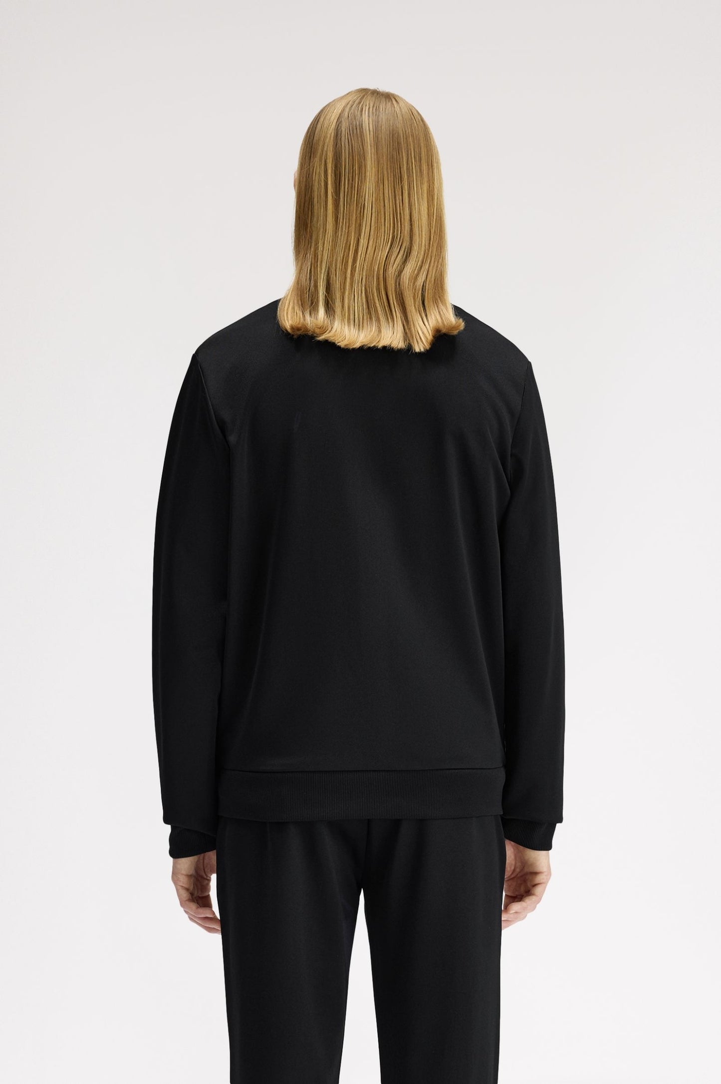 Fred Perry Stripe Tape Track Jacket Black / Champagne