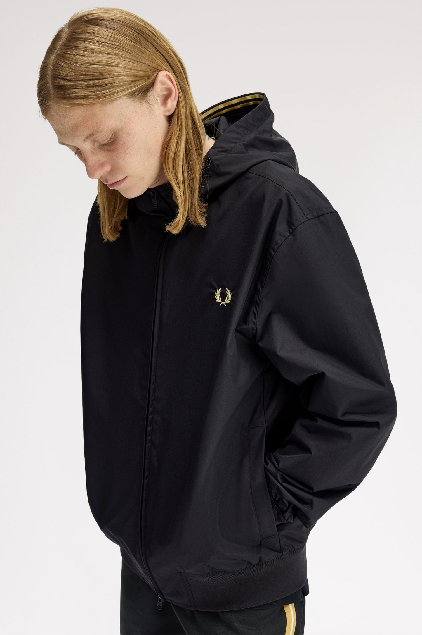 Fred Perry Hooded Brentham Jacket Black