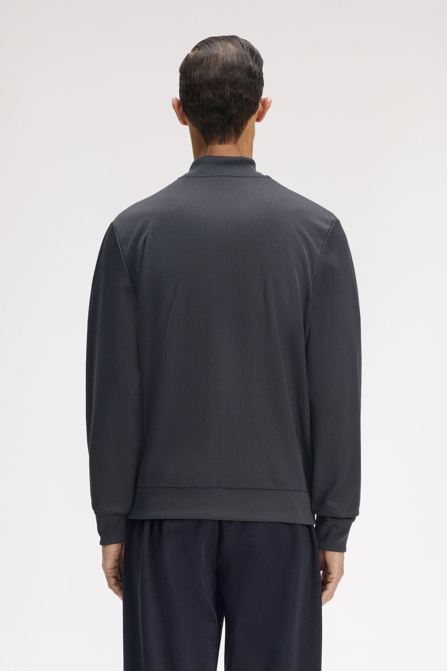 Fred Perry Geometric Track Jacket Anchor Grey