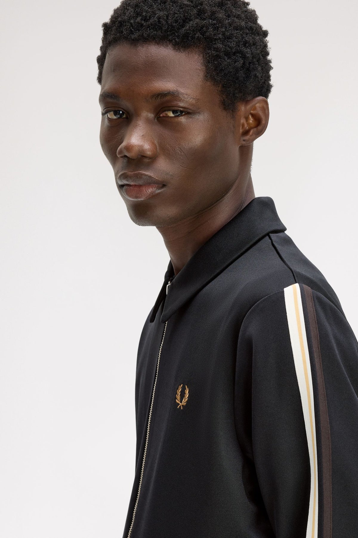 Fred Tipped Tape Track Jacket Black