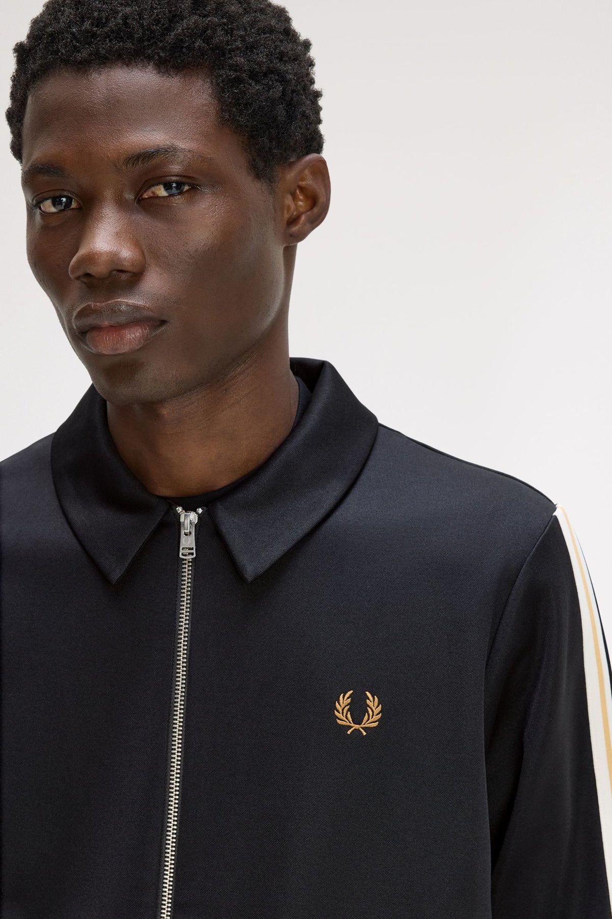 Fred Tipped Tape Track Jacket Black