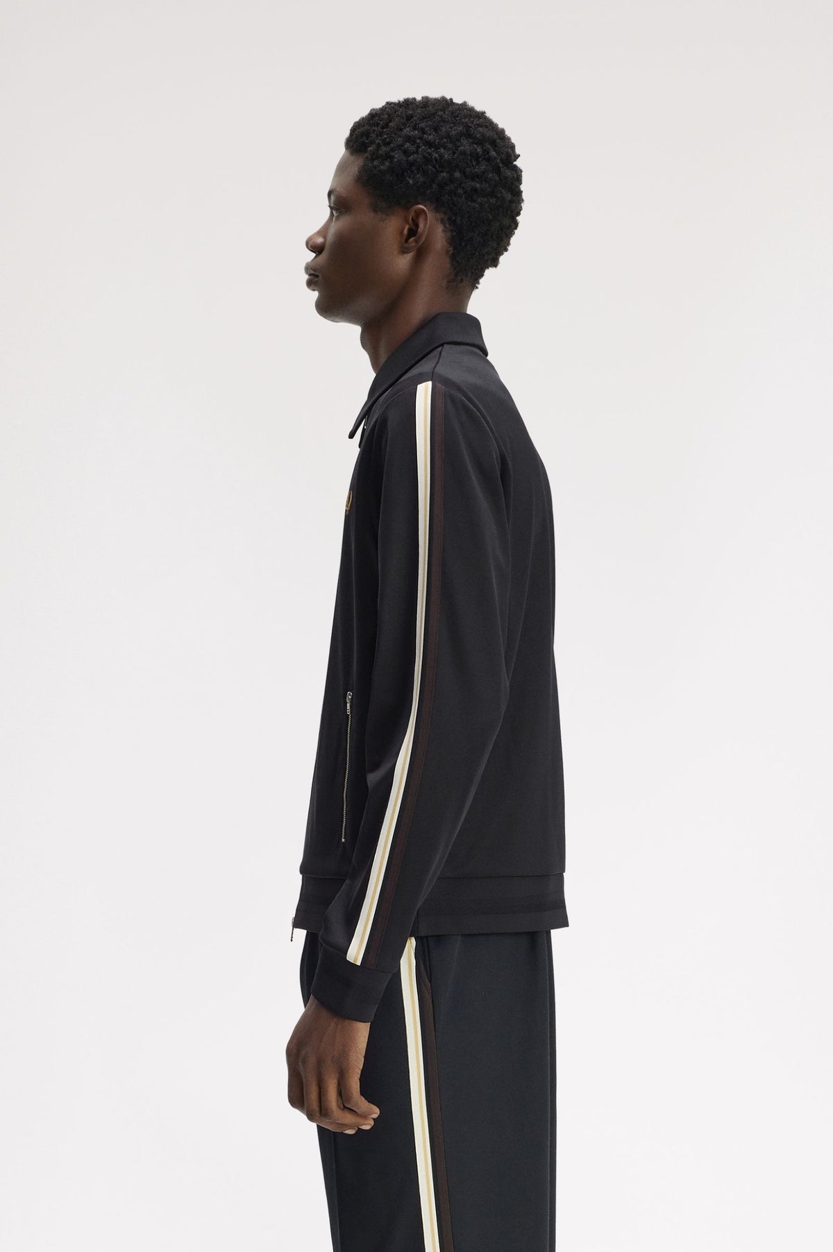 Fred Tipped Tape Track Jacket Black