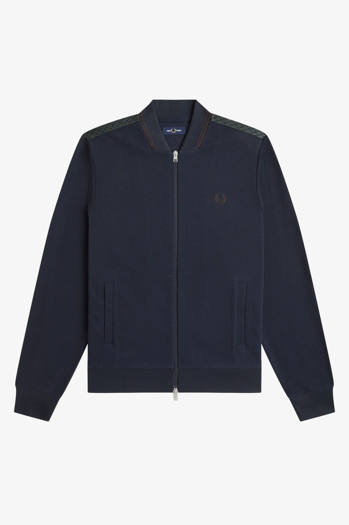 Fred Perry Tipped Bomber Track Jacket Navy