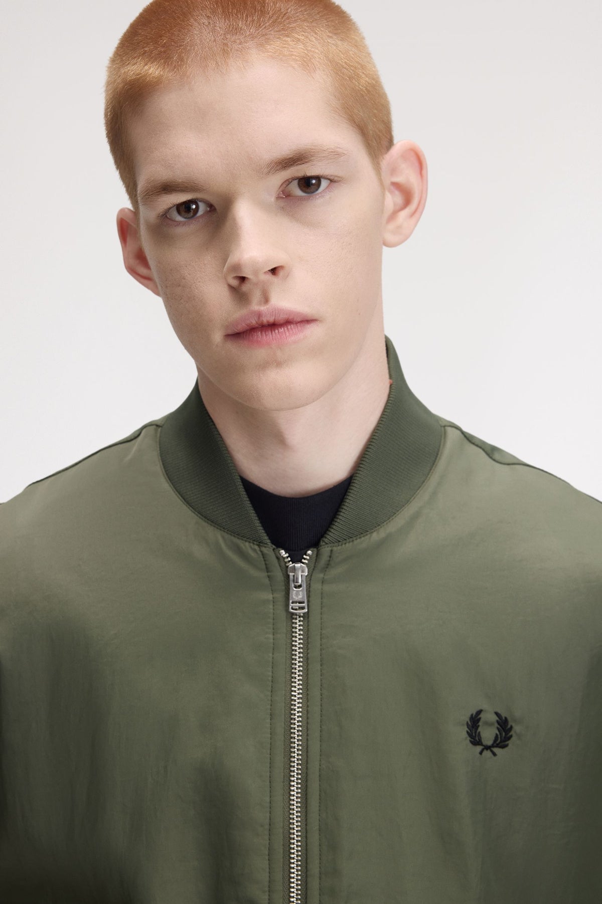 Fred Perry Quilted Tennis Bomber Jacket Laurel Wreath Green