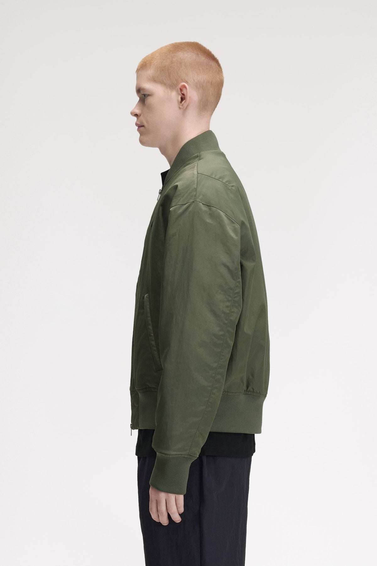 Fred Perry Quilted Tennis Bomber Jacket Laurel Wreath Green
