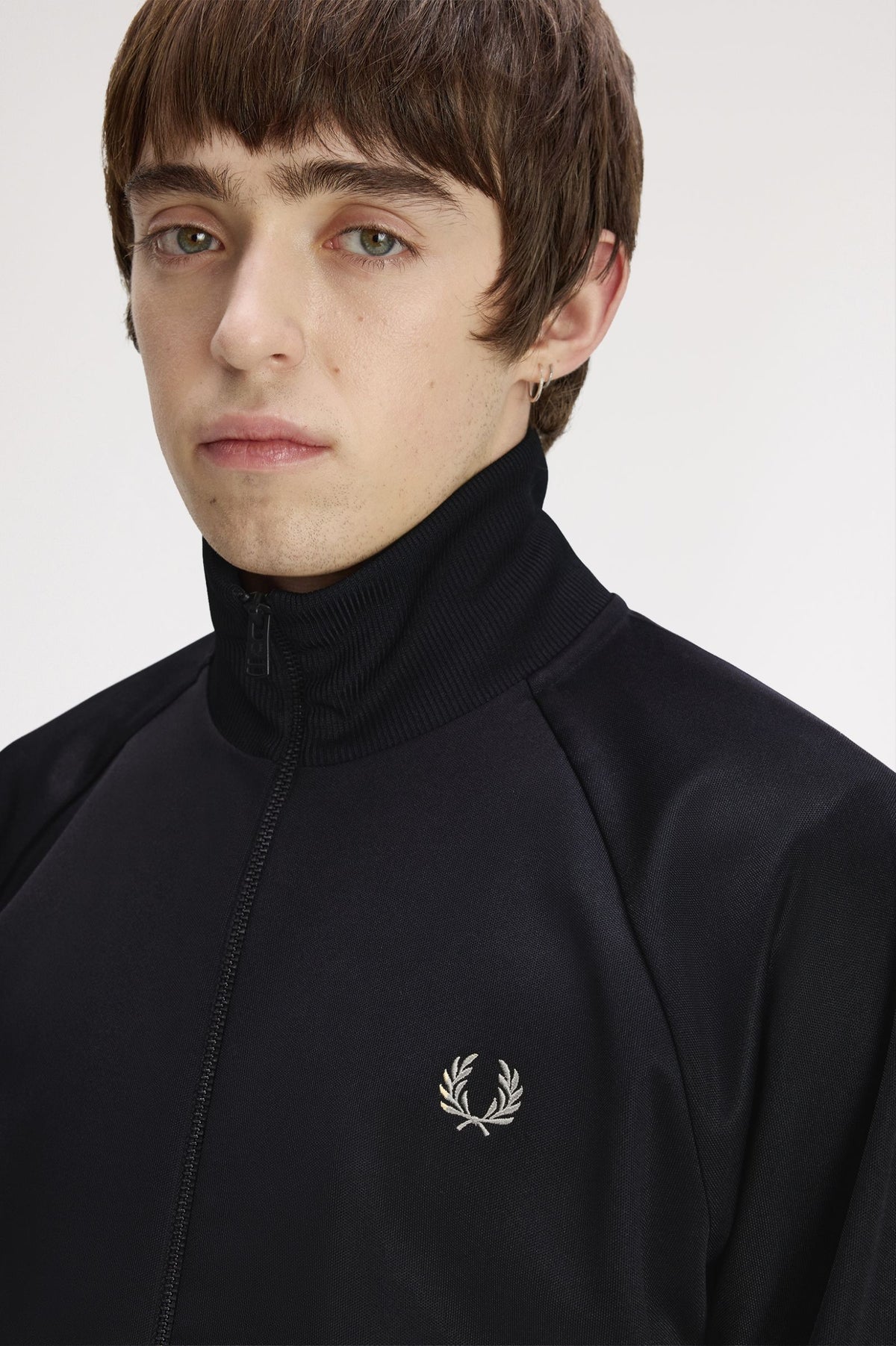 Fred Perry Laurel Wreath Back Track Jacket Black