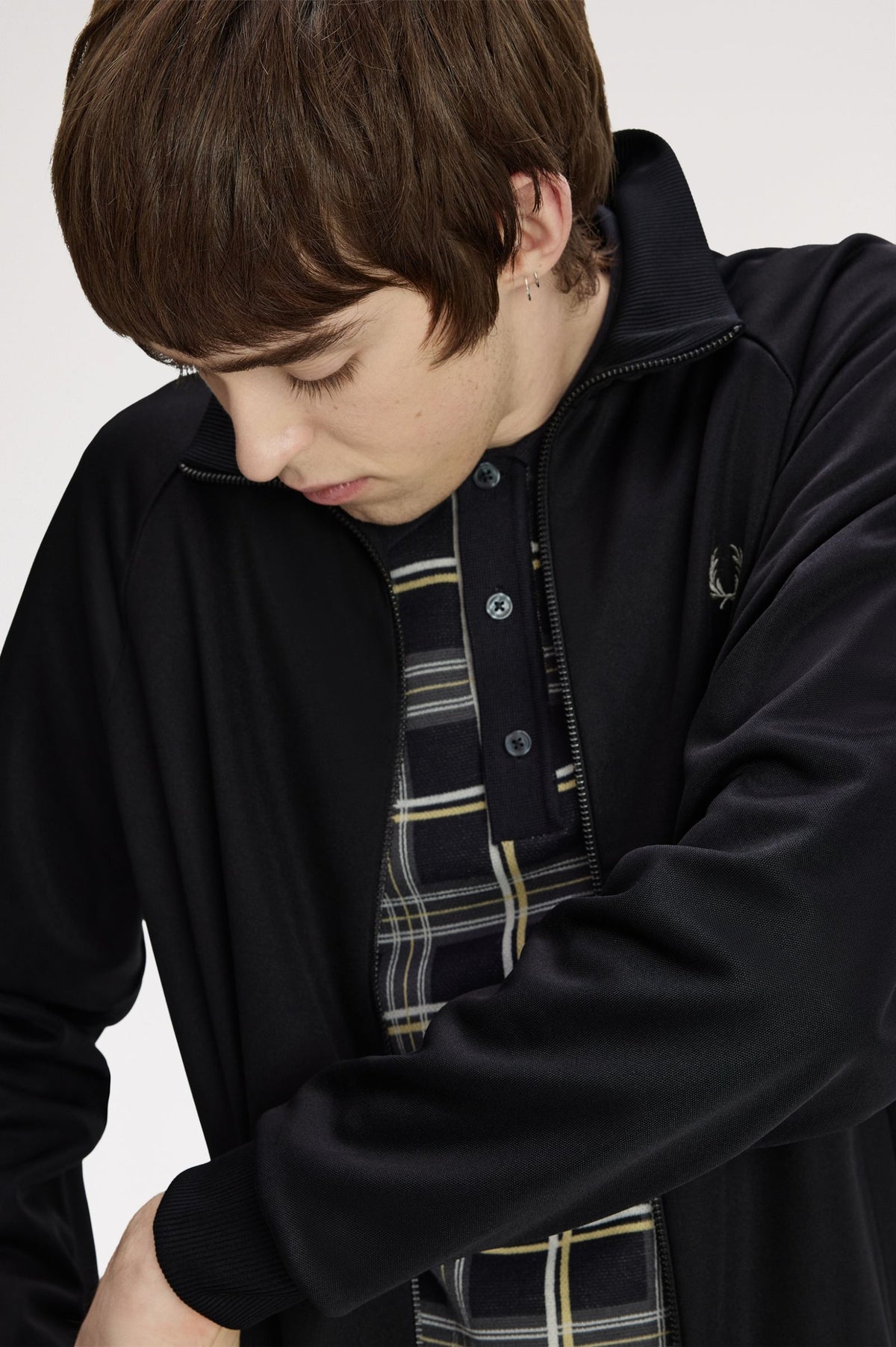 Fred Perry Laurel Wreath Back Track Jacket Black