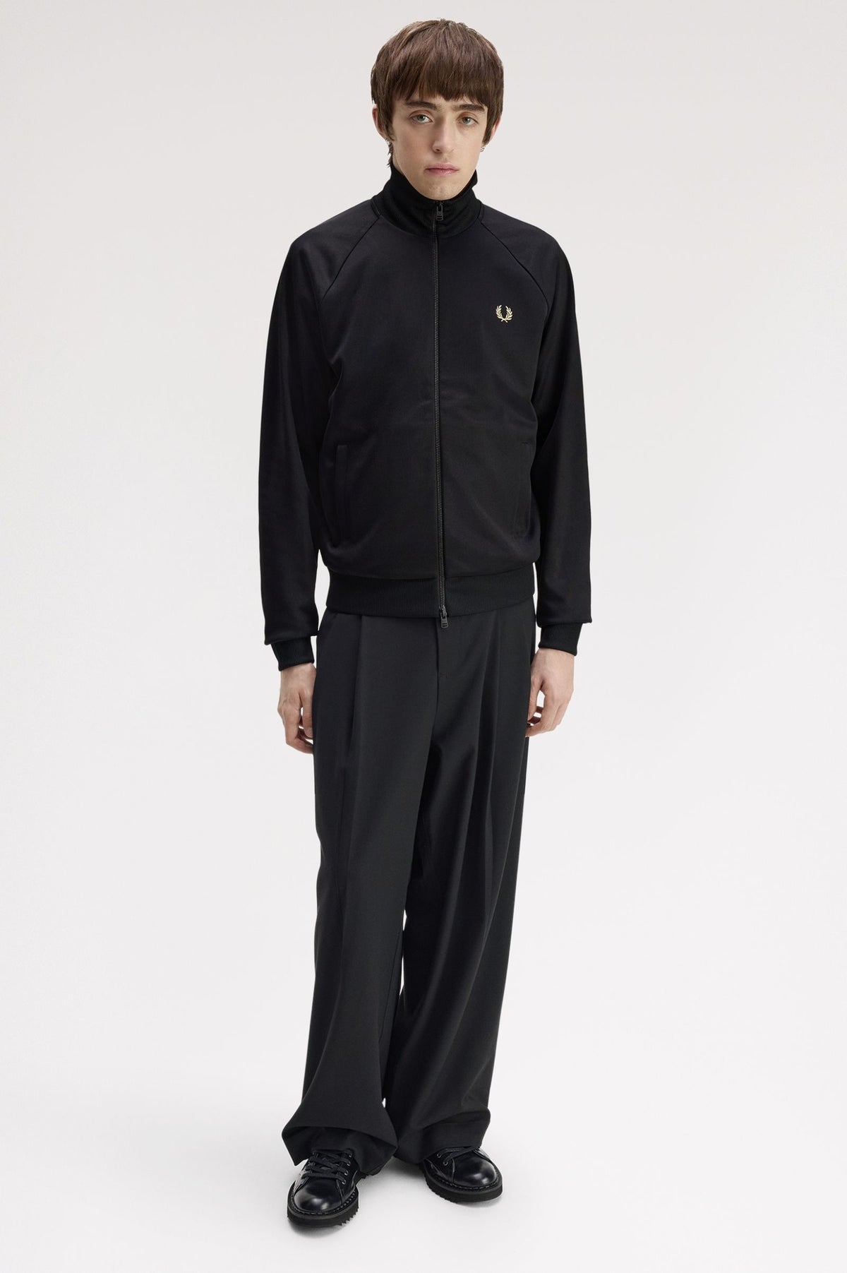 Fred Perry Laurel Wreath Back Track Jacket Black