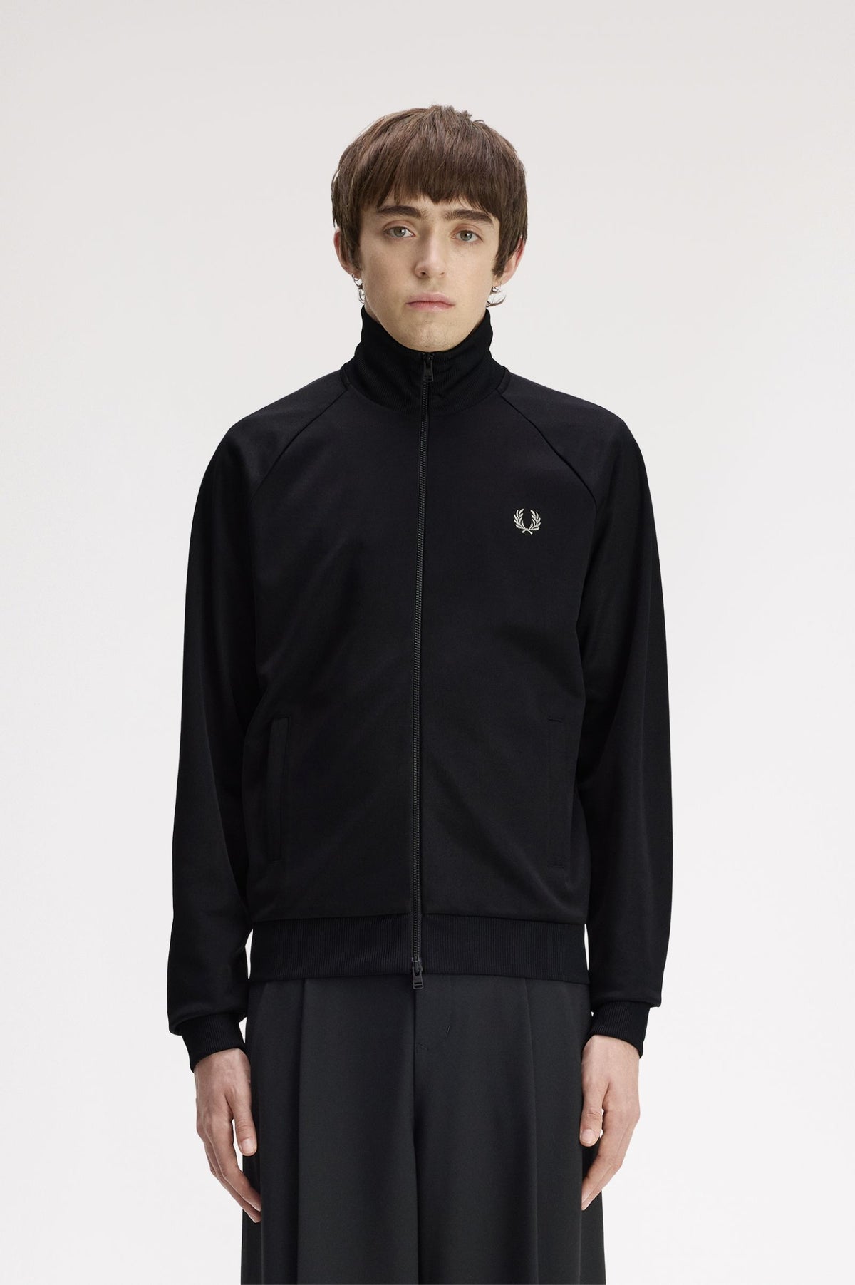 Fred Perry Laurel Wreath Back Track Jacket Black
