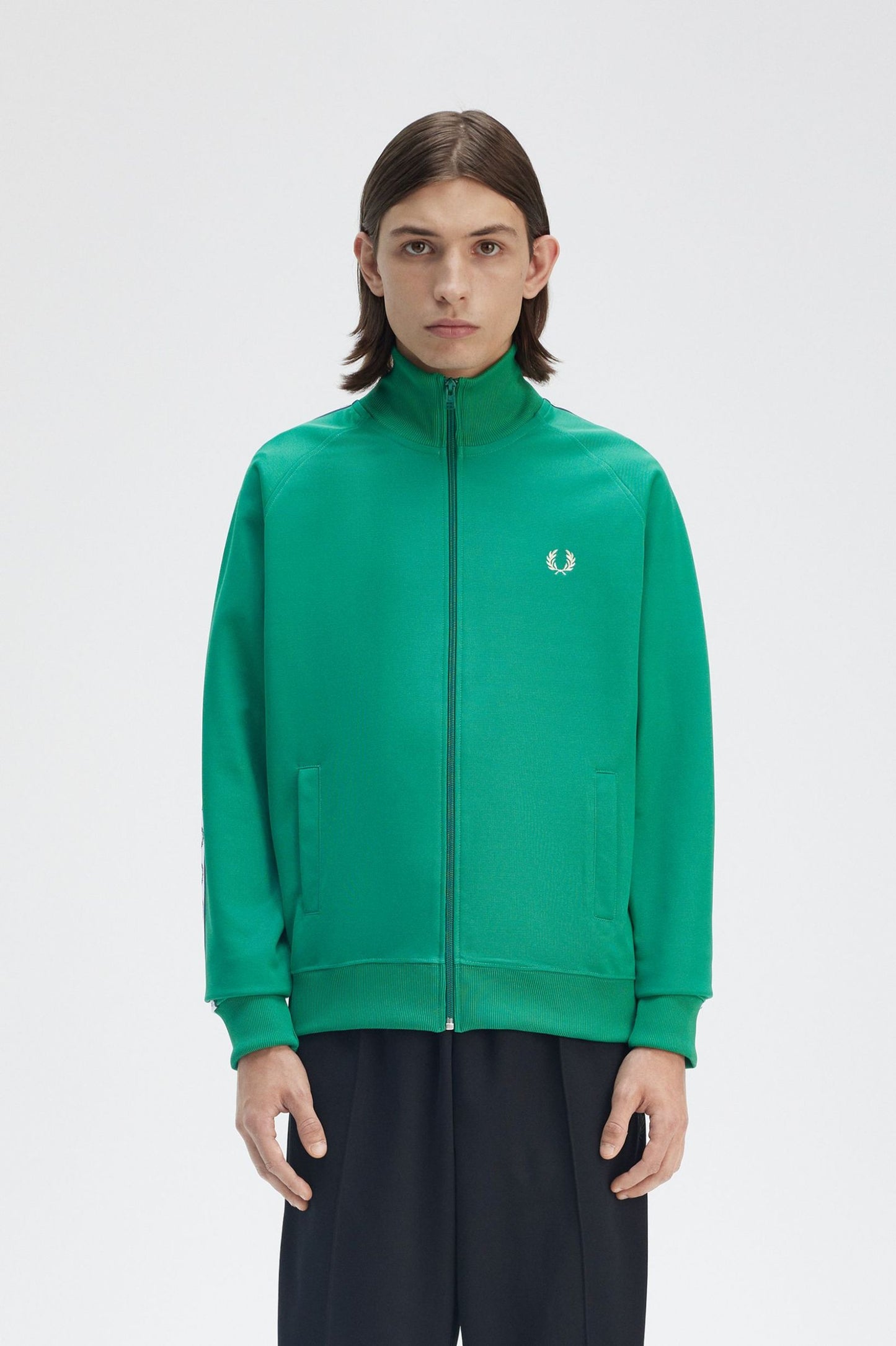 Fred Perry Taped Track Jacket Labelgreen