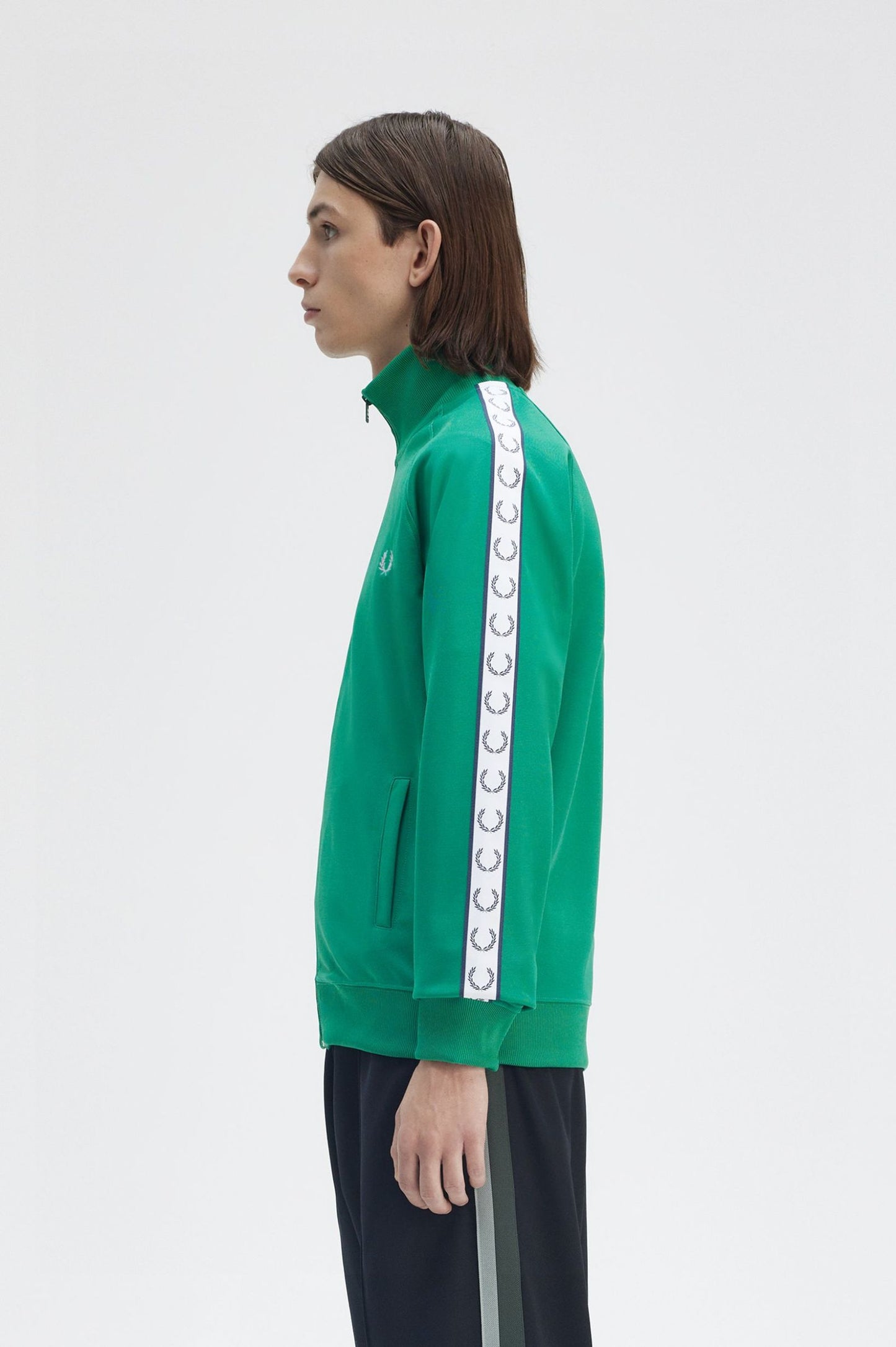 Fred Perry Taped Track Jacket Labelgreen
