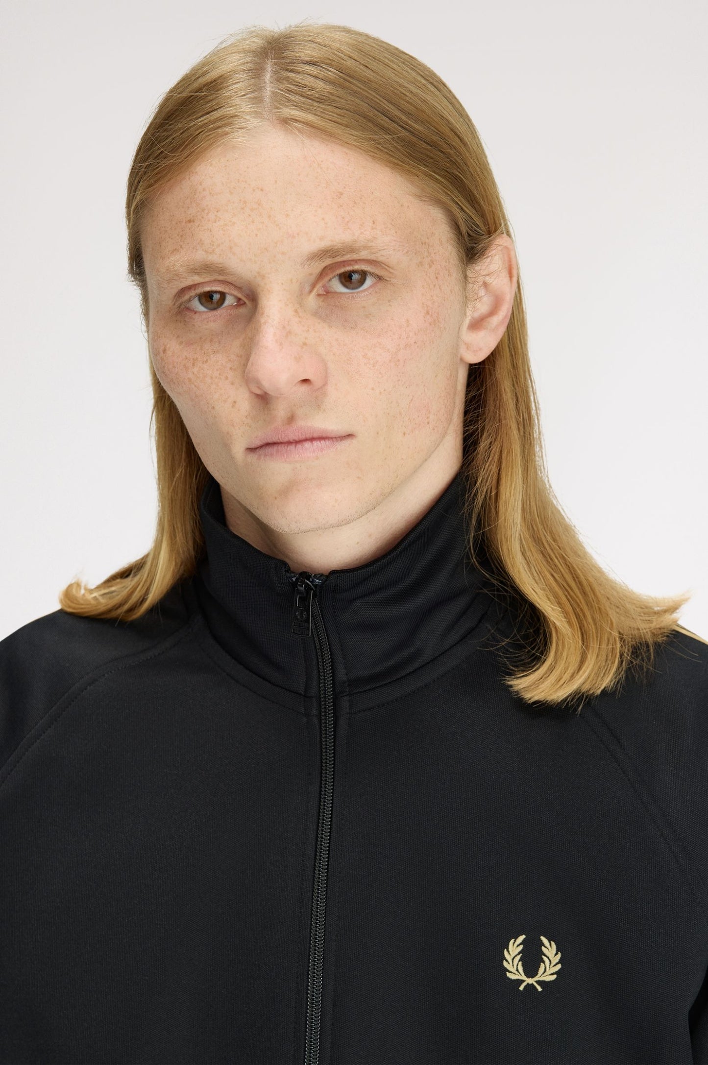 Fred Perry Contrast Tape Track Black / Champagne